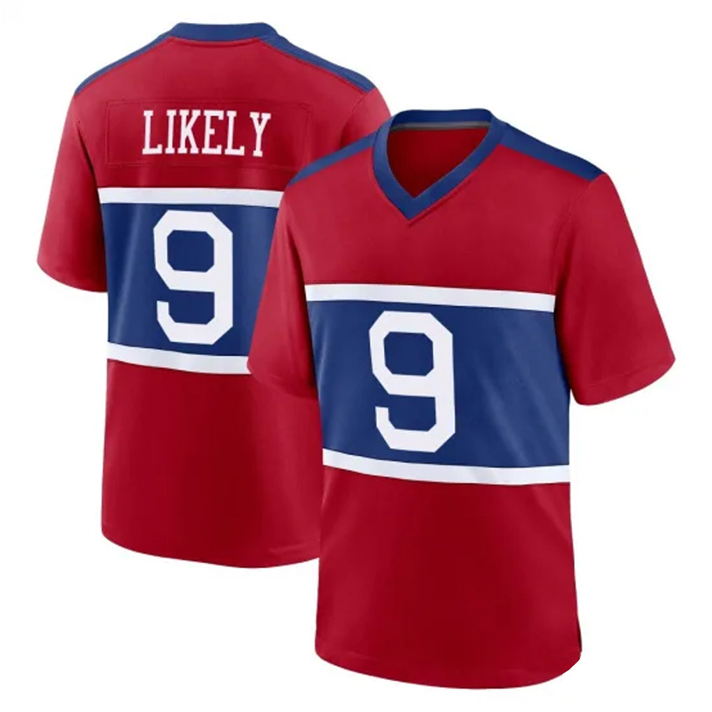 CAdoa NY.Giants #9 Lsaiah Likely Player Red Century Home Game Stitched Jerseys