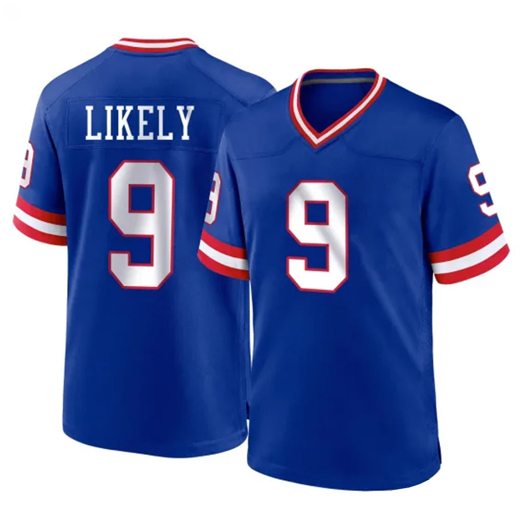 CAdoa NY.Giants #9 Lsaiah Likely Player Royal Classic Home Game Stitched Jerseys