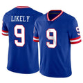 CAdoa NY.Giants #9 Lsaiah Likely Player Royal Classic Vapor Home Game Stitched Jerseys