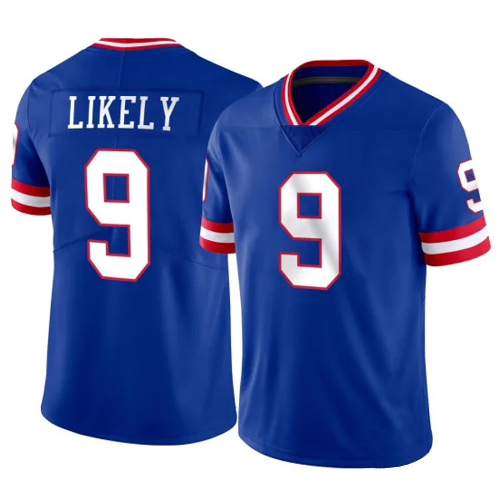 CAdoa NY.Giants #9 Lsaiah Likely Player Royal Classic Vapor Home Game Stitched Jerseys