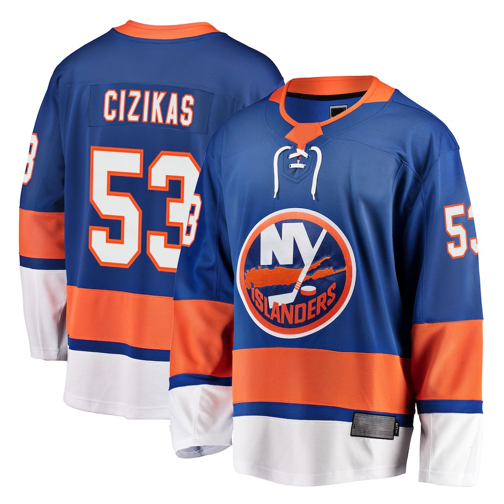 CAdoa NY.Islanders #53 Casey Cizikas Royal Breakaway Player Jerseys