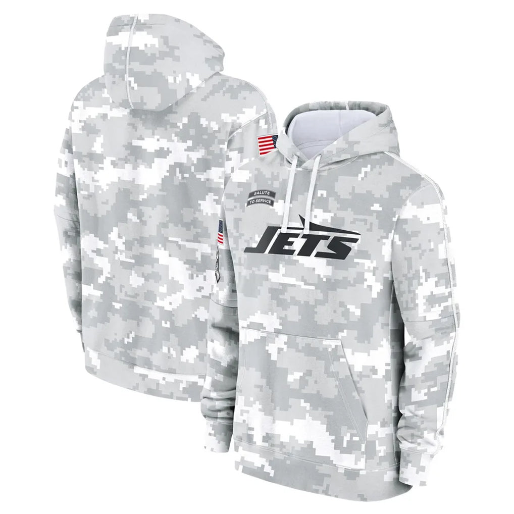 CAdoa NY.Jets Arctic Camo Salute to Service Pullover Hoodies Limited Game Blank Player Stitched Jerseys