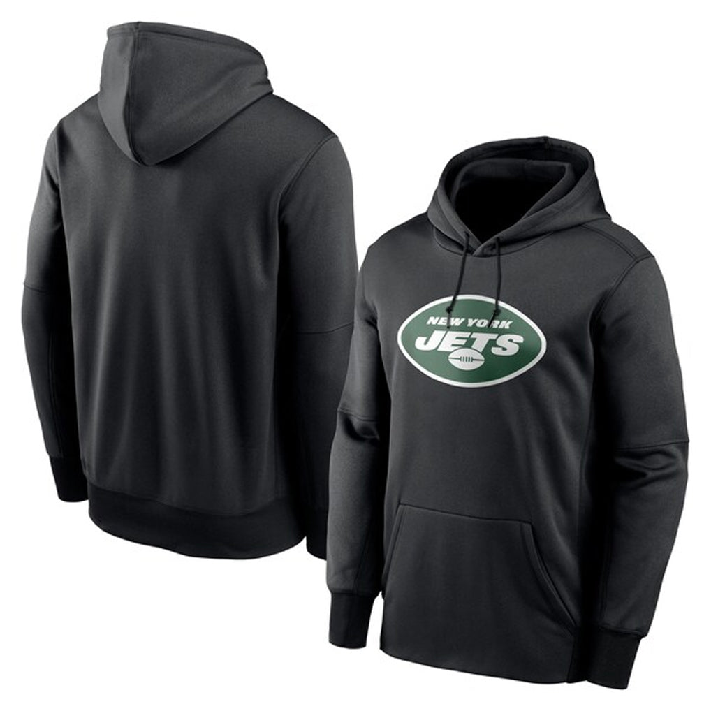 CAdoa NY.Jets Black LOGO Pullover Hoodies Limited Game Blank Player Stitched Jerseys