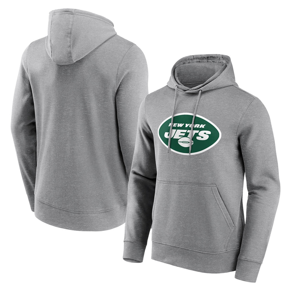 CAdoa NY.Jets Gray LOGO Pullover Hoodies Limited Game Blank Player Stitched Jerseys
