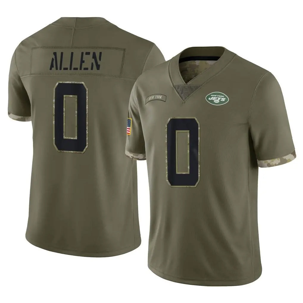 CAdoa NY.Jets #0 Braelon Allen Player Olive Salute To Service Limited Stitched Jerseys