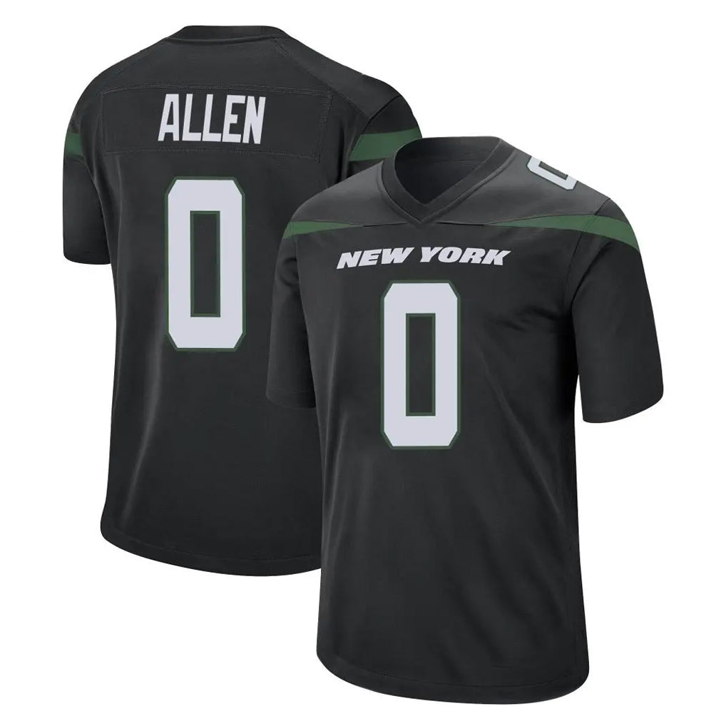 CAdoa NY.Jets #0 Braelon Allen Player Stealth Black Home Game Stitched Jerseys