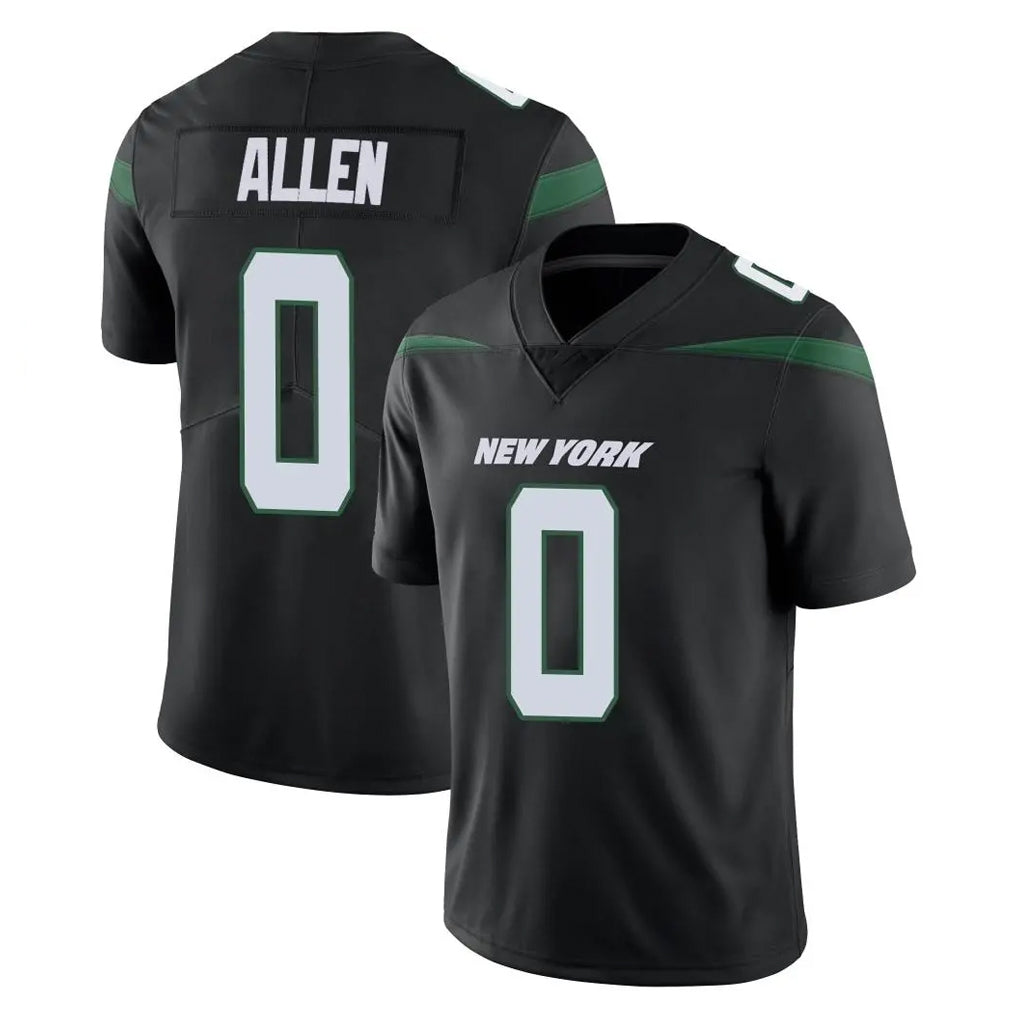 CAdoa NY.Jets #0 Braelon Allen Player Stealth Black Limited Vapor Home Game Stitched Jerseys