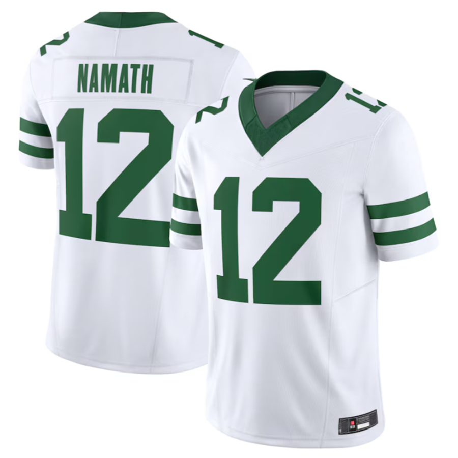 CAdoa NY.Jets #12 Joe Namath Legacy White Vapor F.U.S.E. Limited Jersey Stitched American Stitched Jerseys