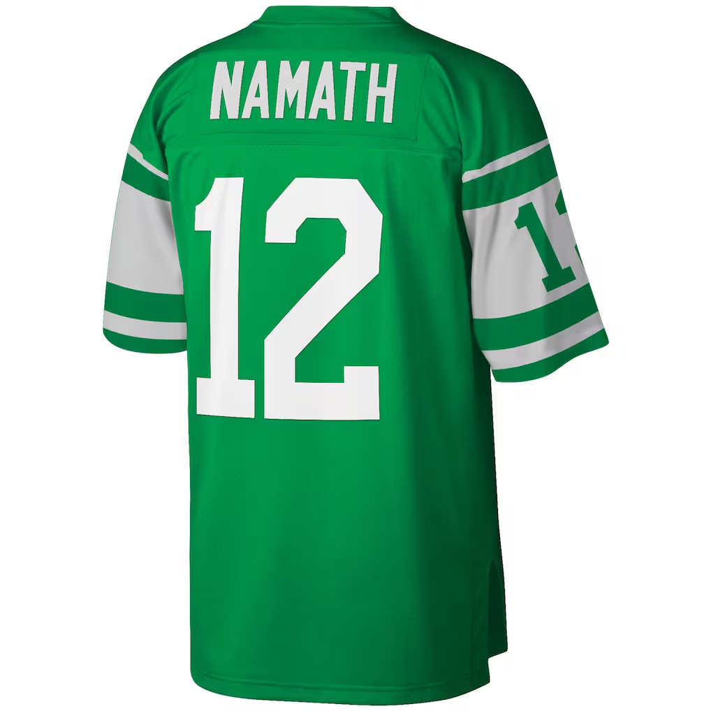 CAdoa NY.Jets #12 Joe Namath Mitchell & Ness Kelly Green Legacy Replica Stitched Puhic Jersey