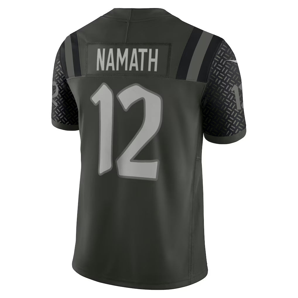 CAdoa NY.Jets #12 Joe Namath Player Gotham Green Rivalries Collection Limited Stitched Jerseys