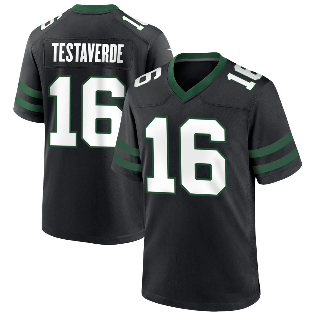 CAdoa NY.Jets #16 Vinny Testaverde Player Black Home Game Stitched Jerseys