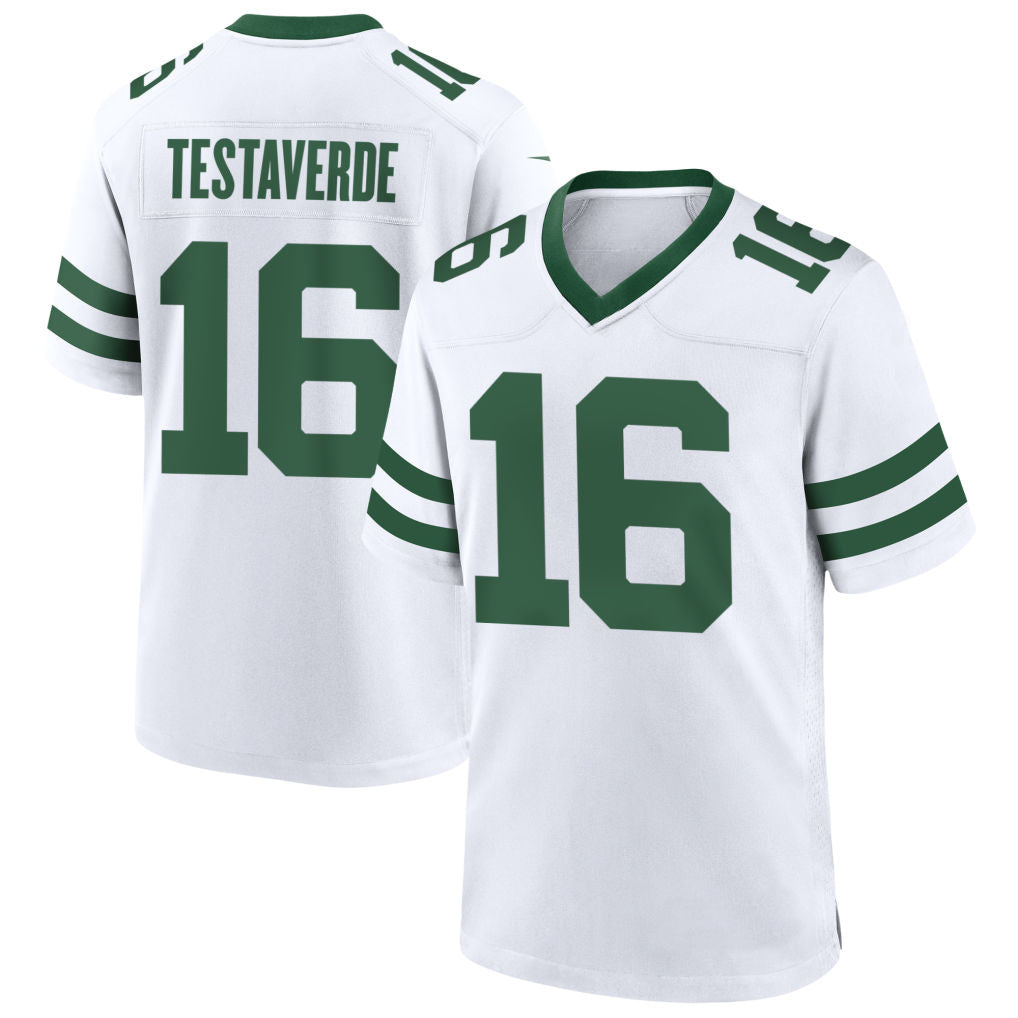 CAdoa NY.Jets #16 Vinny Testaverde Player White Home Game Stitched Jerseys