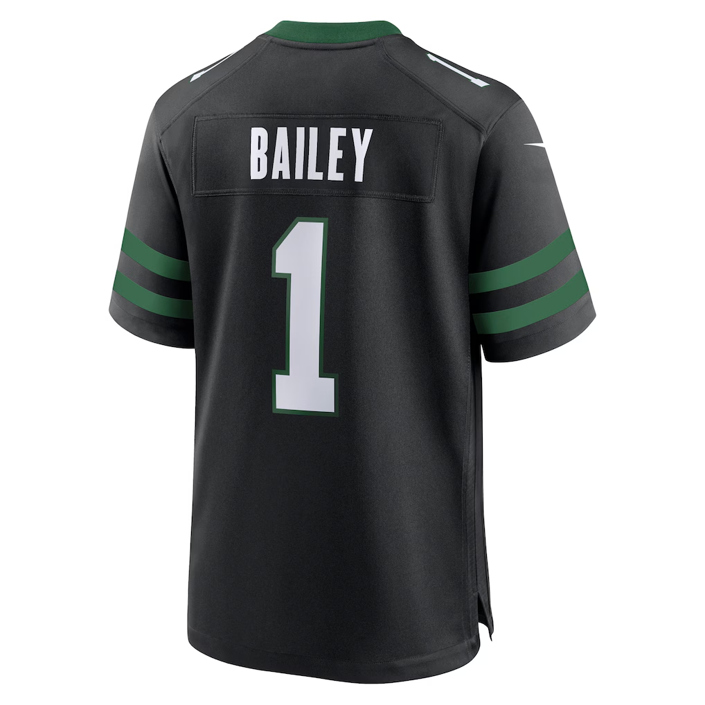 CAdoa NY.Jets #1 David Bailey Legacy Black Alternate Game Player Stitched Jerseys