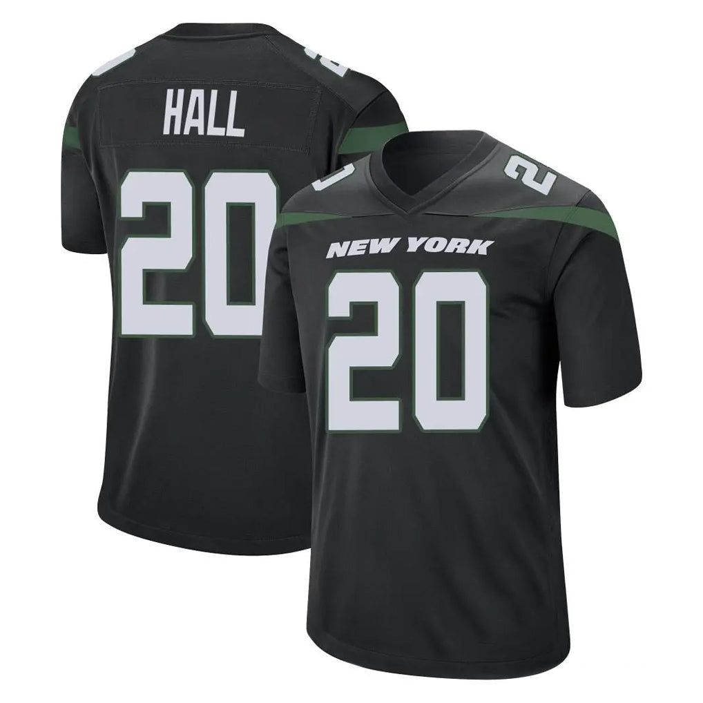 CAdoa NY.Jets #20 Breece Hall Player Stealth Black Home Game Stitched Jerseys