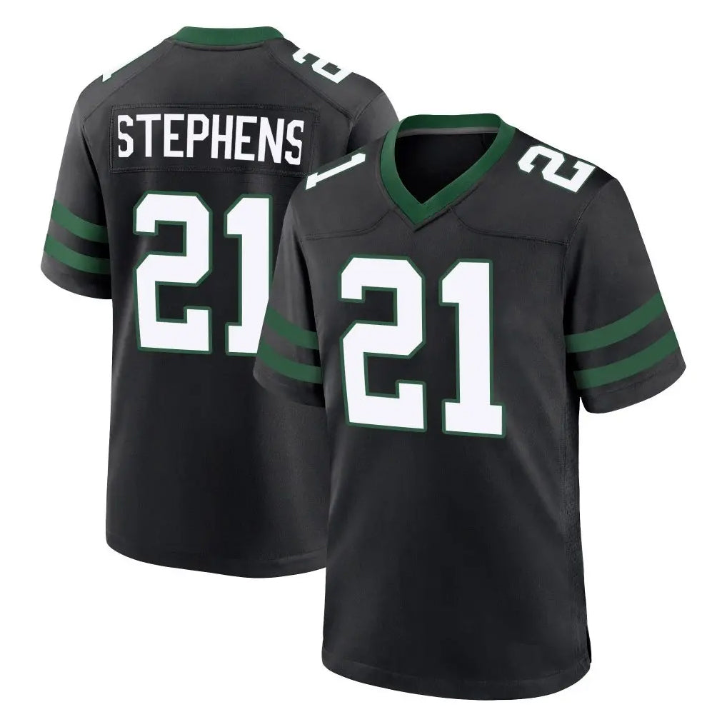 CAdoa NY.Jets #21 Brandon Stephens Player Black Legacy Home Game Stitched Jerseys