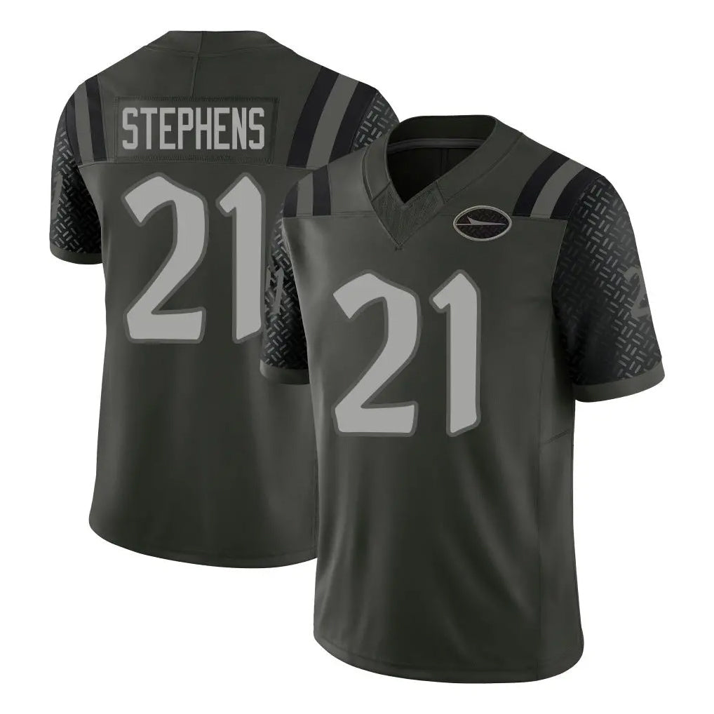 CAdoa NY.Jets #21 Brandon Stephens Player Green Limited 2025 Rivalries Collection Home Game Stitched Jerseys