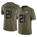 CAdoa NY.Jets #21 Brandon Stephens Player Olive Salute To Service Limited Stitched Jerseys