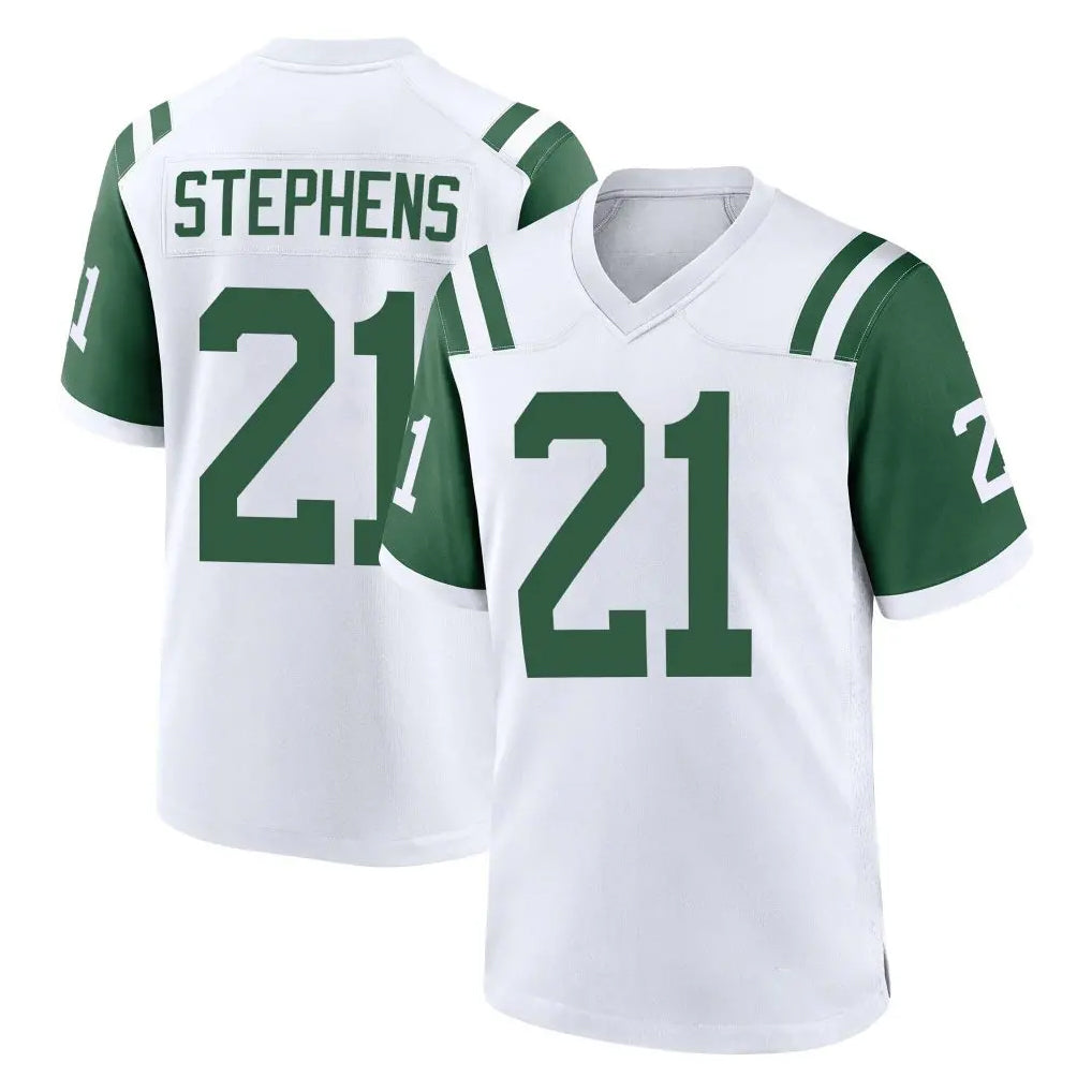 CAdoa NY.Jets #21 Brandon Stephens Player White Classic Home Game Stitched Jerseys