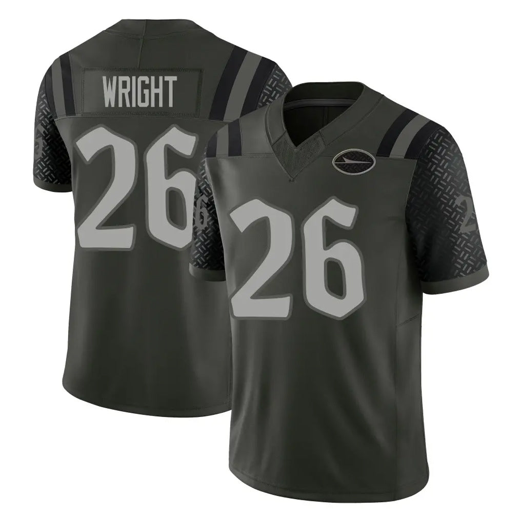 CAdoa NY.Jets #26 Nahshon Wright Player Green Limited 2025 Rivalries Collection Home Game Stitched Jerseys