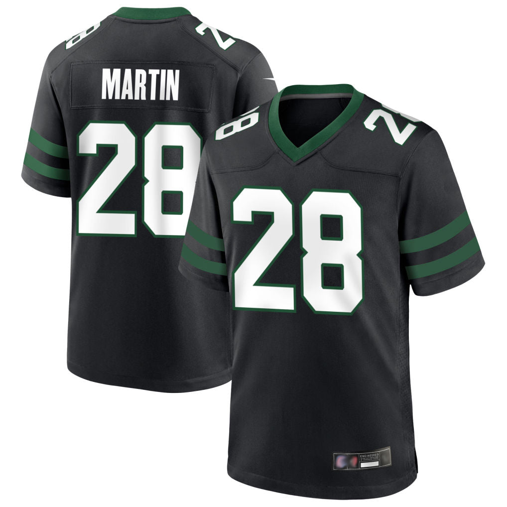 CAdoa NY.Jets #28 Curtis Martin Player Black Home Game Stitched Jerseys