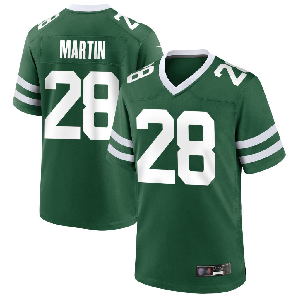 CAdoa NY.Jets #28 Curtis Martin Player Green Home Game Stitched Jerseys