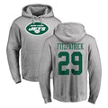CAdoa NY.Jets #29 Minkah Fitzpatrick Player Gray LOGO Pullover Hoodies Limited Game Stitched Jerseys