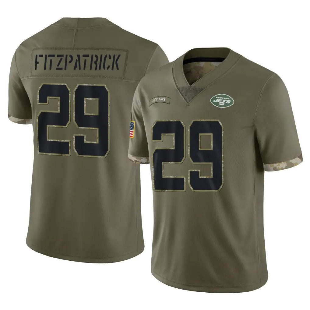 CAdoa NY.Jets #29 Minkah Fitzpatrick Player Olive Salute To Service Limited Stitched Jerseys