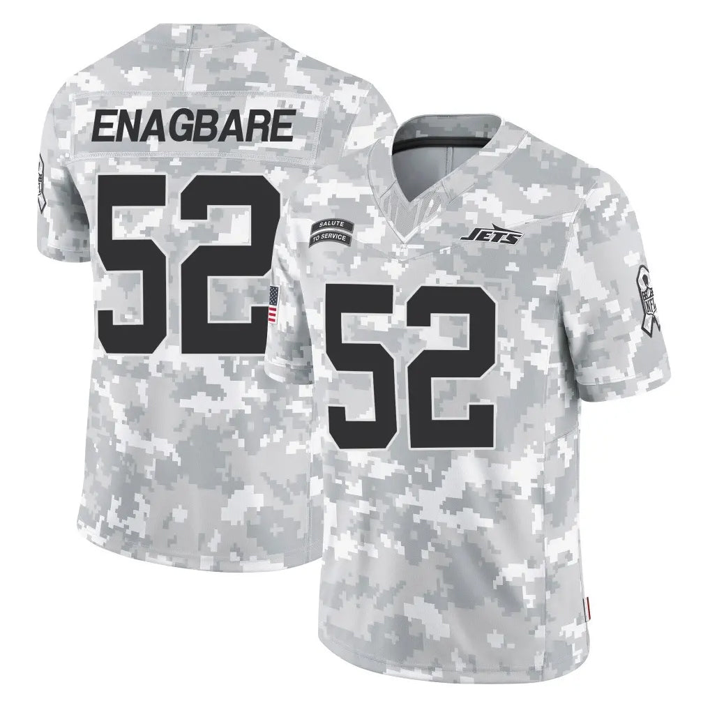 CAdoa NY.Jets #52 Kingsley Enagbare Player Arctic Camo Salute to Service Limited Game Stitched Jerseys