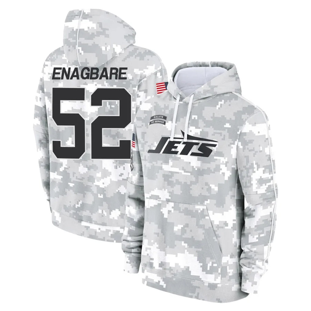 CAdoa NY.Jets #52 Kingsley Enagbare Player Arctic Camo Salute to Service Pullover Hoodies Limited Game Stitched Jerseys