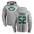 CAdoa NY.Jets #52 Kingsley Enagbare Player Gray LOGO Pullover Hoodies Limited Game Stitched Jerseys