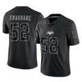 CAdoa NY.Jets #52 Kingsley Enagbare Player Stealth Black Limited Reflective Home Game Stitched Jerseys