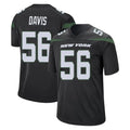 CAdoa NY.Jets #56 Demario Davis Player Stealth Black Home Game Stitched Jerseys