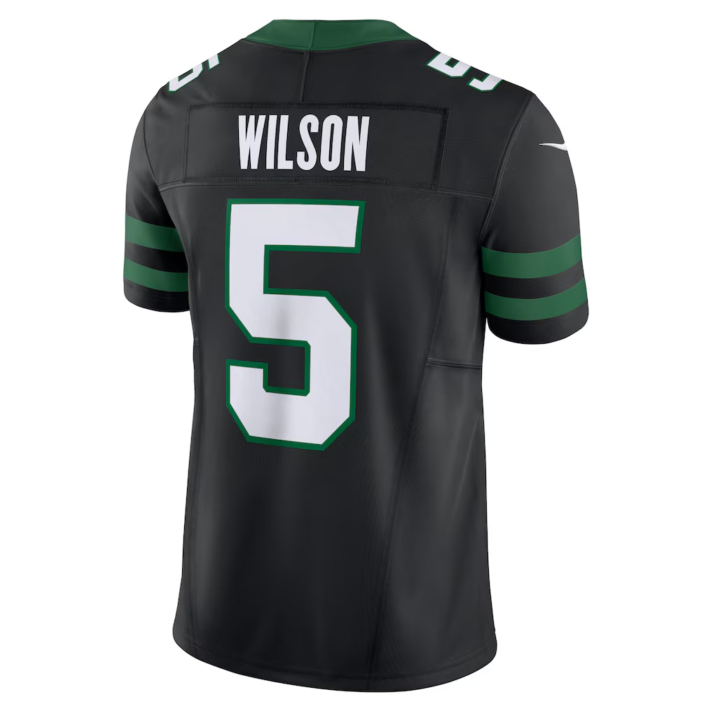CAdoa NY.Jets #5 Garrett Wilson Legacy Black Alternate Vapor F.U.S.E. Limited Stitched Jerseys