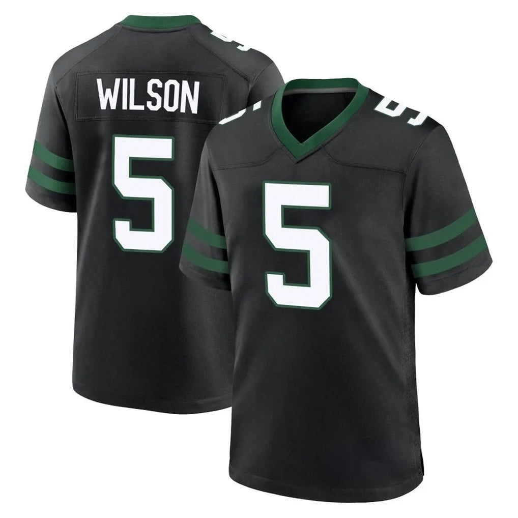 CAdoa NY.Jets #5 Garrett Wilson Player Black Legacy Home Game Stitched Jerseys
