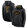 CAdoa NY.Jets #5 Garrett Wilson Player Black Salute to Service Hoodies Limited Game Stitched Jerseys