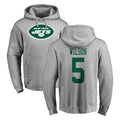 CAdoa NY.Jets #5 Garrett Wilson Player Gray LOGO Pullover Hoodies Limited Game Stitched Jerseys