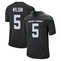 CAdoa NY.Jets #5 Garrett Wilson Player Stealth Black Home Game Stitched Jerseys