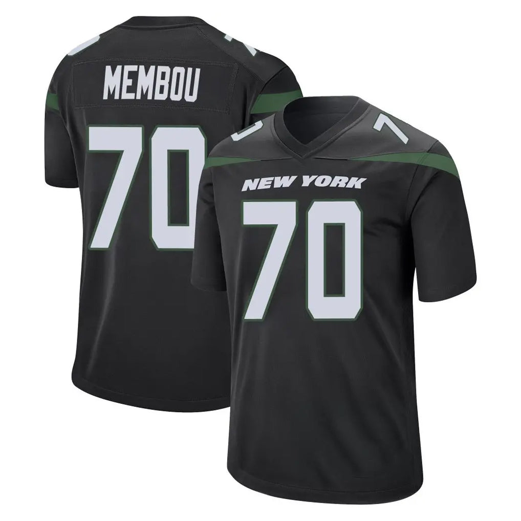 CAdoa NY.Jets #70 Armand Membou Player Stealth Black Home Game Stitched Jerseys