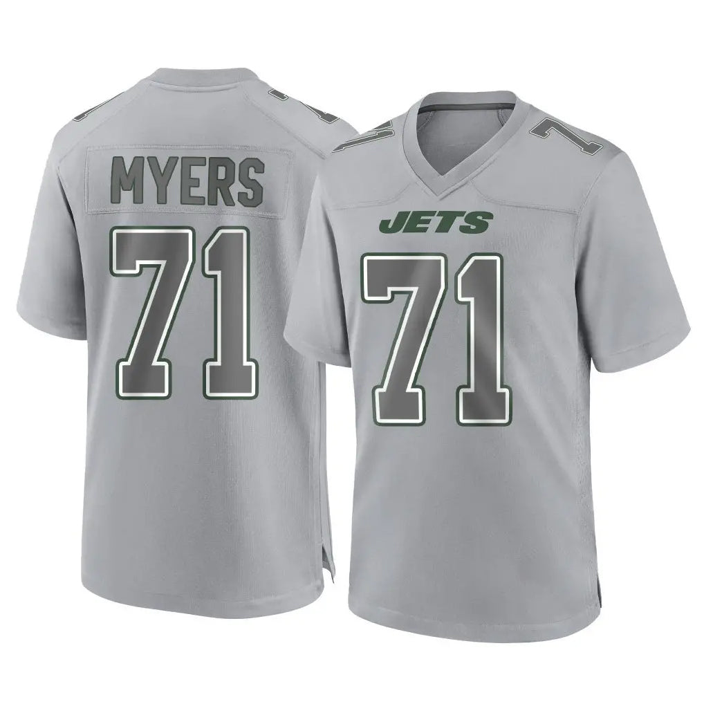 CAdoa NY.Jets #71 Josh Myers Player Gray Limited Atmosphere Fashion Home Game Stitched Jerseys