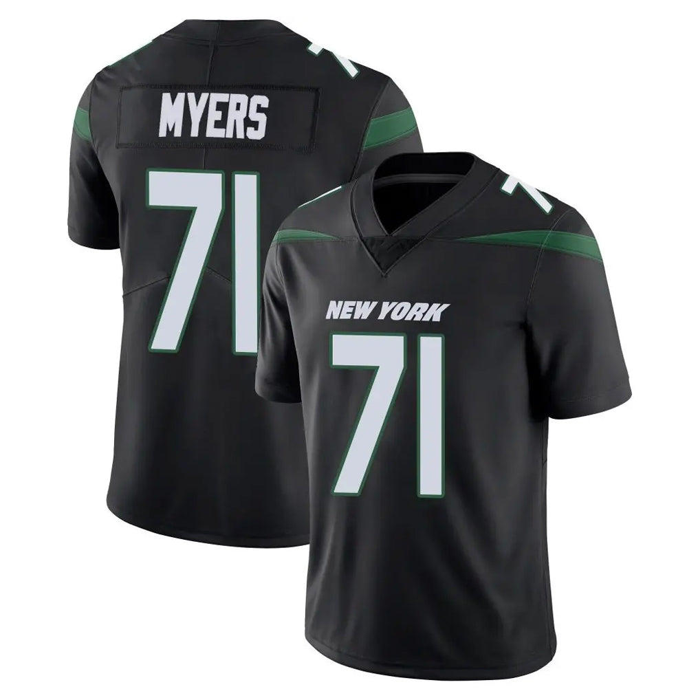 CAdoa NY.Jets #71 Josh Myers Player Stealth Black Limited Vapor Home Game Stitched Jerseys