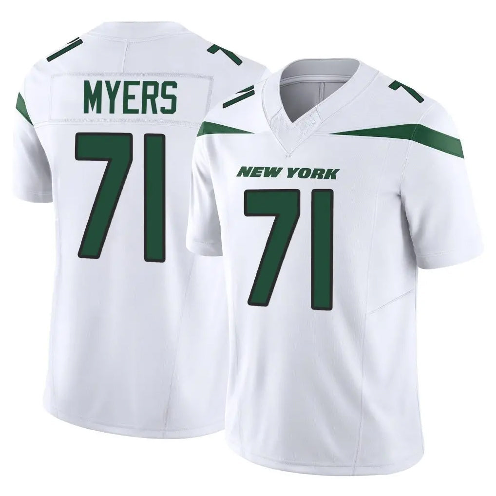 CAdoa NY.Jets #71 Josh Myers Player White Limited Vapor F.U.S.E. Home Game Stitched Jerseys