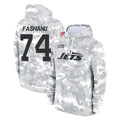 CAdoa NY.Jets #74 Olu Fashanu Player Arctic Camo Salute to Service Pullover Hoodies Limited Game Stitched Jerseys
