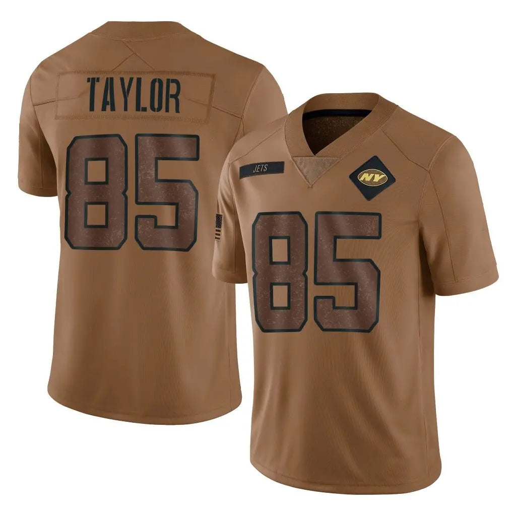 CAdoa NY.Jets #85 Mason Taylor Player Brown Salute To Service Limited Stitched Jerseys