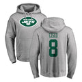 CAdoa NY.Jets #8 Andre Cisco Player Gray LOGO Pullover Hoodies Limited Game Stitched Jerseys