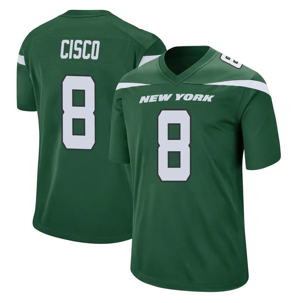 CAdoa NY.Jets #8 Andre Cisco Player Green Home Game Stitched Jerseys