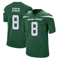 CAdoa NY.Jets #8 Andre Cisco Player Green Home Game Stitched Jerseys