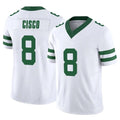 CAdoa NY.Jets #8 Andre Cisco Player White Legacy Limited Vapor F.U.S.E. Home Game Stitched Jerseys