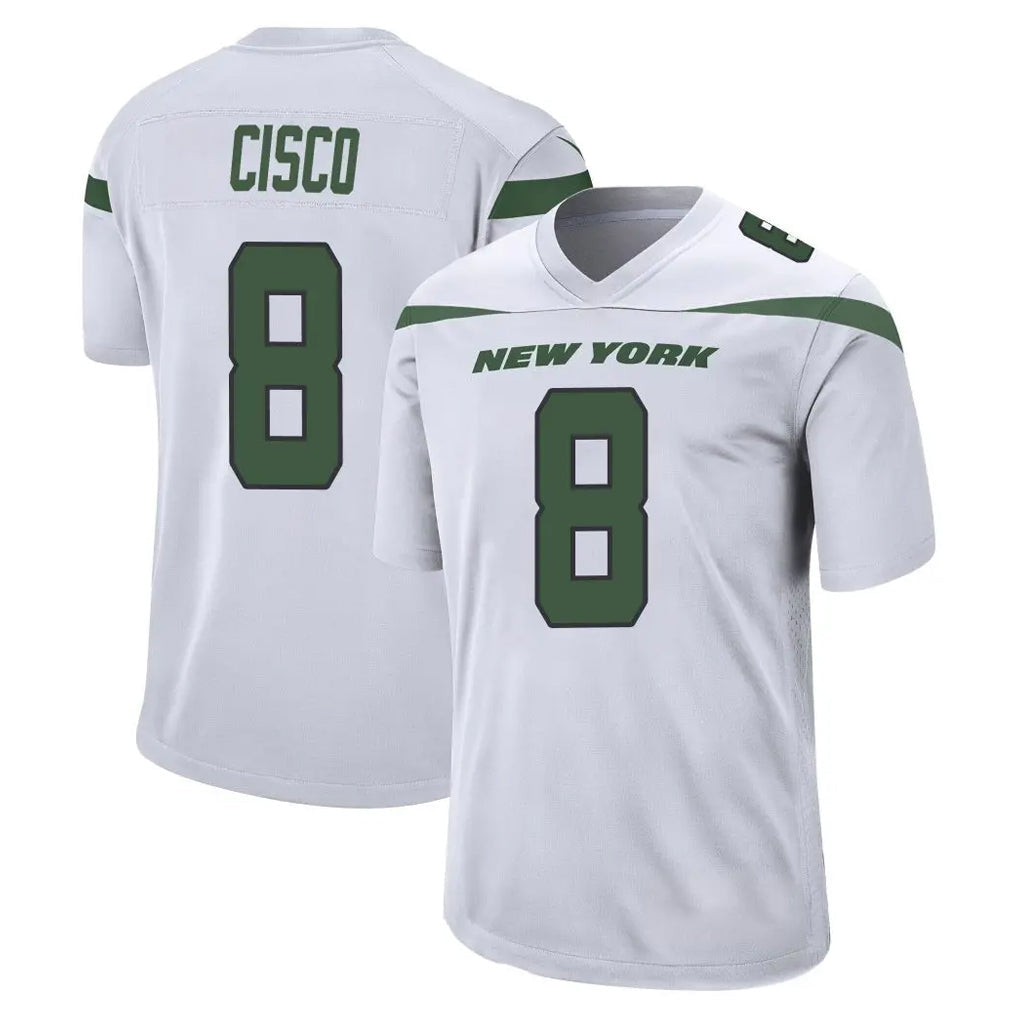 CAdoa NY.Jets #8 Andre Cisco Player White Spotlight Home Game Stitched Jerseys