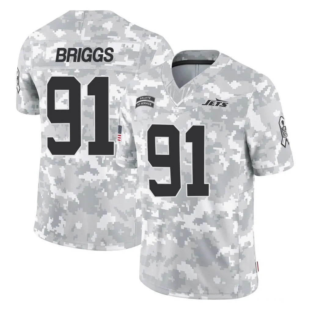 CAdoa NY.Jets #91 Jowon Briggs Player Arctic Camo Salute to Service Limited Game Stitched Jerseys