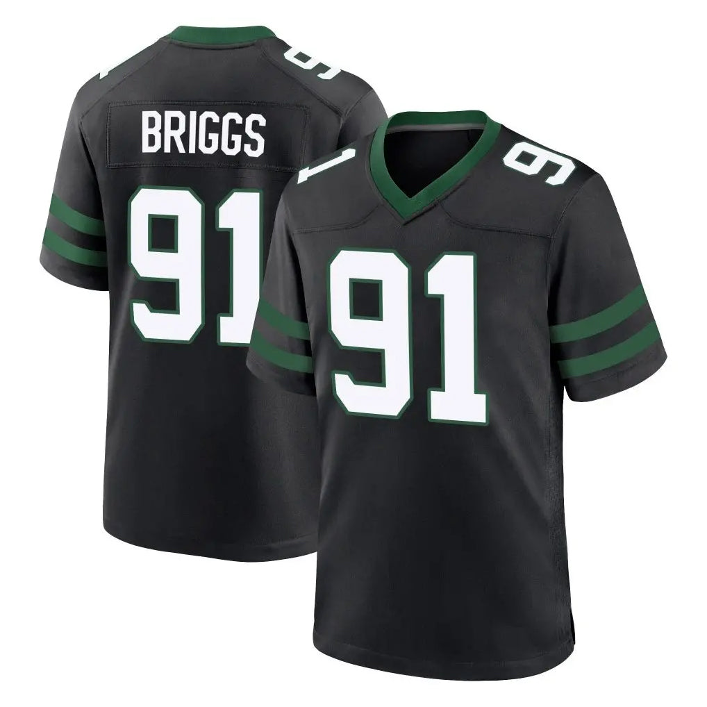 CAdoa NY.Jets #91 Jowon Briggs Player Black Legacy Home Game Stitched Jerseys